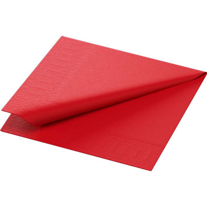 168383 Serwetka Tissue 24 x 24 cm Czerwony 2-warstwowa