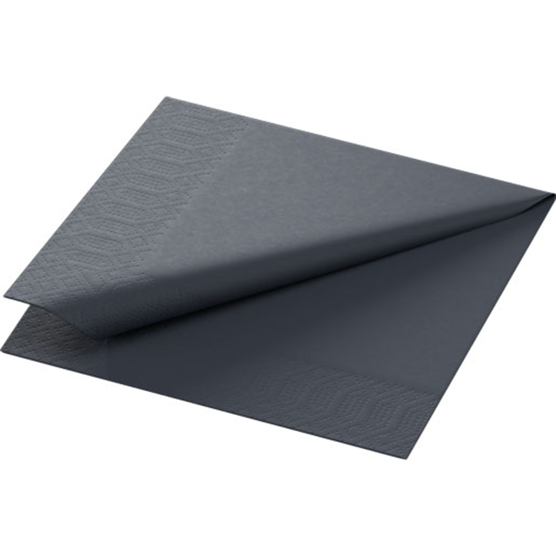 168386 Serwetka Tissue 24 x 24 cm Czarny 2-warstwowa