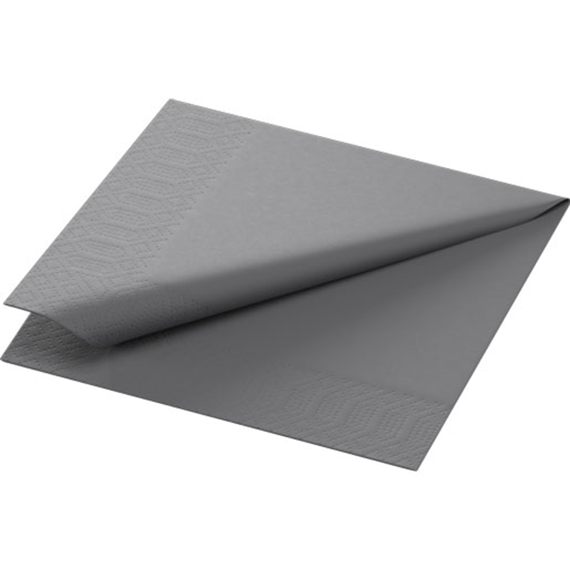 168392 Serwetka Tissue 24 x 24 cm Szary granitowy 2-warstwowa
