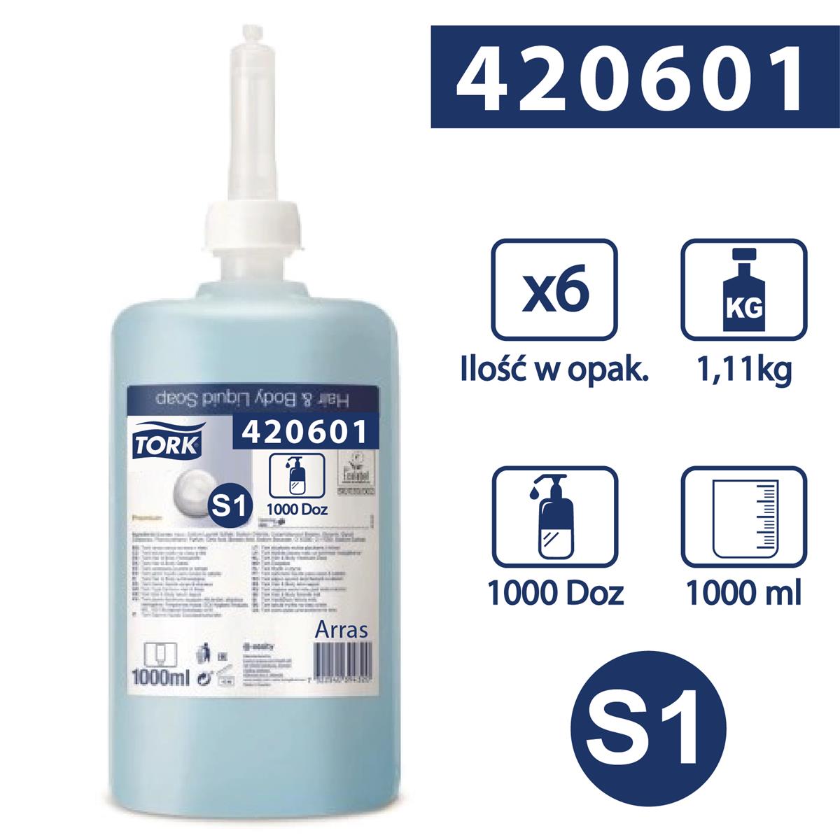 Tork S1 mydło w płynie do włosów i ciała